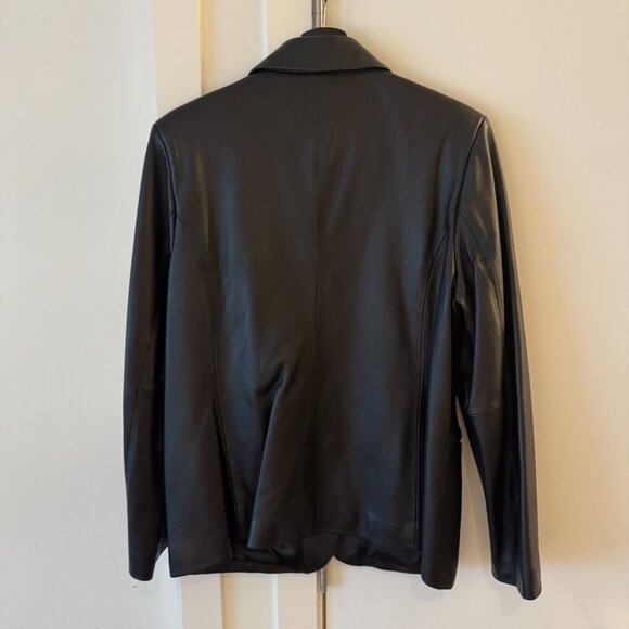 vintage leather blazer jacket size medium - Picture 6 of 11
